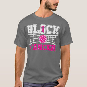 Volleyball Brustkrebs-Bewusstseins-Block-Out-Krebs T-Shirt