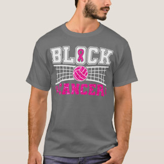 Volleyball Brustkrebs-Bewusstseins-Block-Out-Krebs T-Shirt