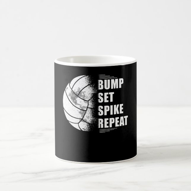 Volleyball Bump Set Spike Wiederholung Kaffeetasse (Mittel)