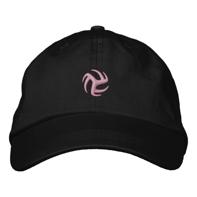 Volleyball Cap - Rosa Bestickte Baseballkappe (Vorderseite)