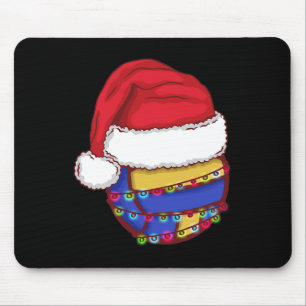 Volleyball Christmas Lights Weihnachtsmannmütze Fu Mousepad