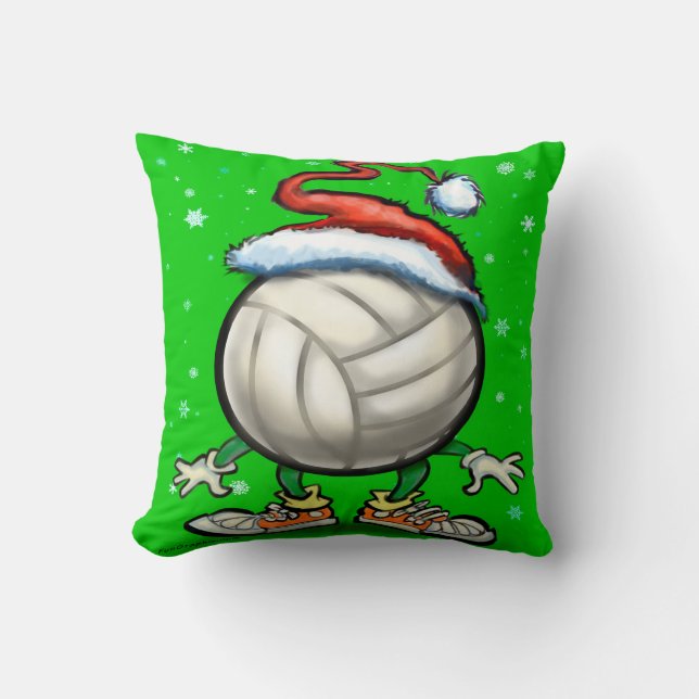Volleyball Christmas Throw Kissen (Vorderseite)
