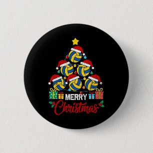 Volleyball Christmas Tree Lights Volleyball Player Button