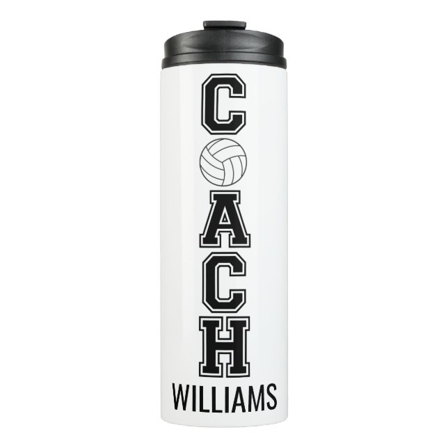 Volleyball Coach Custom danke Ihnen Geschenk Tumbl Thermosbecher (Vorderseite)