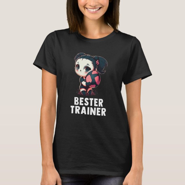 Volleyball coach cute panda girl volleyball T-Shirt (Vorderseite)