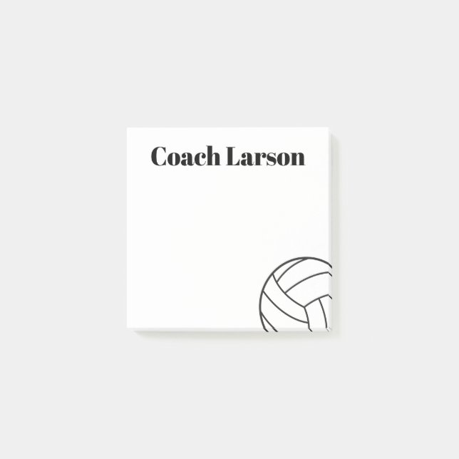 Volleyball Coach danken Ihnen Geschenksticknoten! Post-it Klebezettel (Vorderseite)
