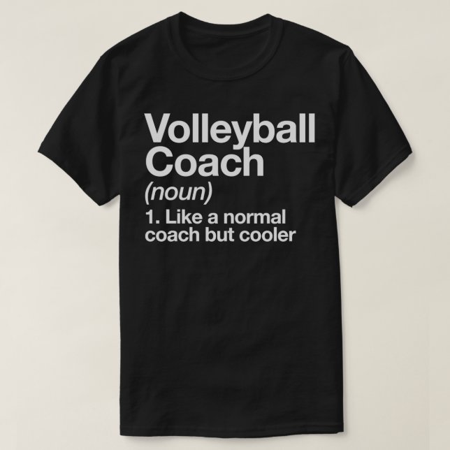 Volleyball Coach Funny Definition Trainer Geschenk T-Shirt (Design vorne)
