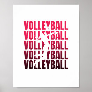 Volleyball Coach Team Player Geschenke Poster