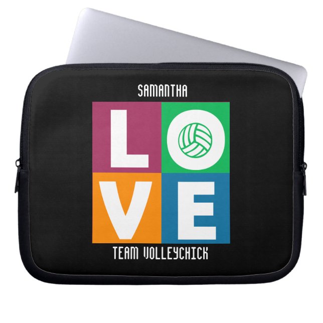 Volleyball-Computerhülse VolleyChick Liebe Laptopschutzhülle (Vorderseite)