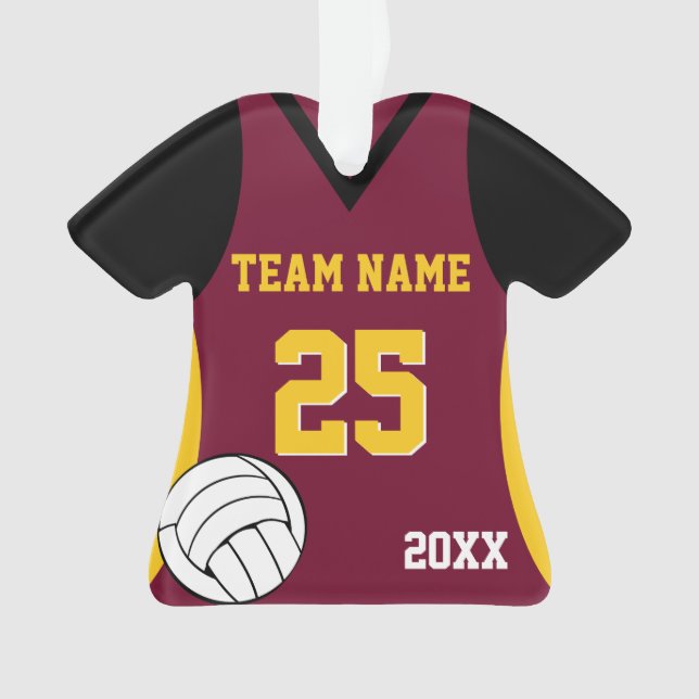 Volleyball Custom Colors Ornament (Vorderseite)