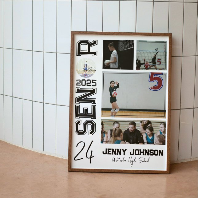 Volleyball Custom Senior Night Picture Poster (Von Creator hochgeladen)