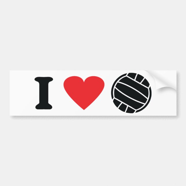 Volleyball der Liebe I Autoaufkleber (Vorne)