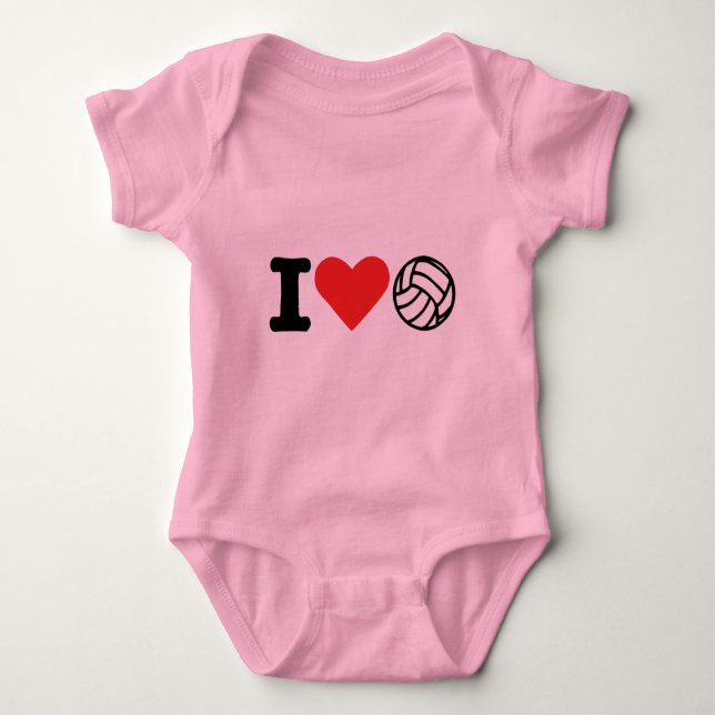Volleyball der Liebe I Baby Strampler (Vorderseite)