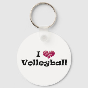 Volleyball des Herzens I (rot) Schlüsselanhänger