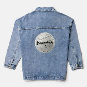 Volleyball-Design-Denimjacke Jeansjacke