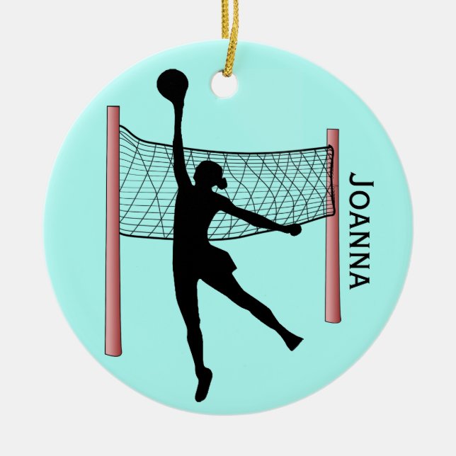 Volleyball Design Keramik Ornament (Vorne)