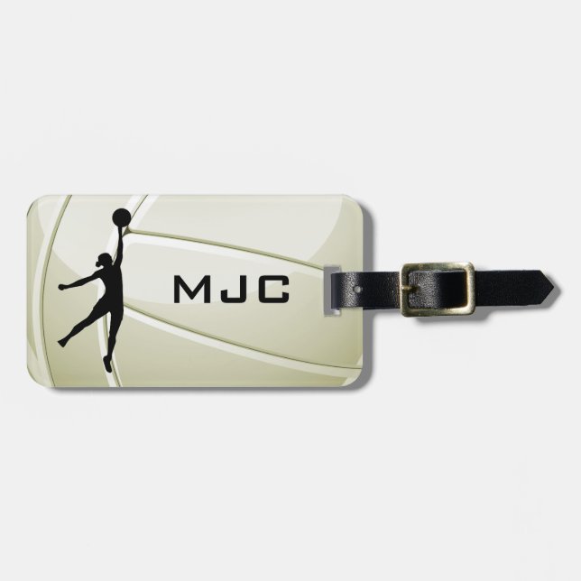 Volleyball Design Luggage Tags Gepäckanhänger (Vorderseite horizontal)