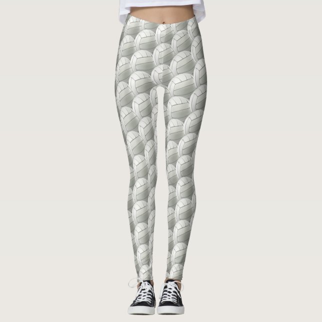 Volleyball-Design überall in Print-Leggings Leggings (Vorderseite)