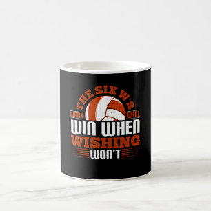 Volleyball - Die Arbeit von sechs W gewinnt Kaffeetasse