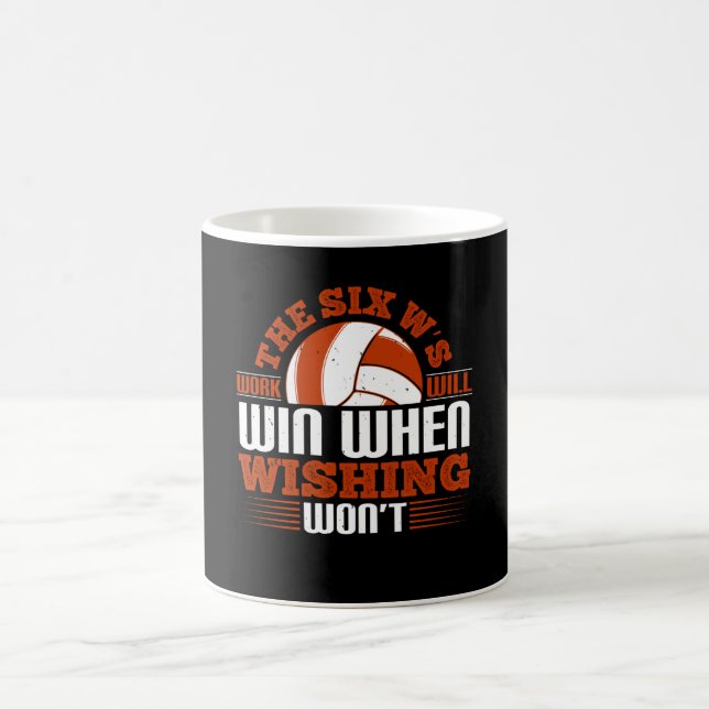Volleyball - Die Sechs-W-Arbeit wird gewinnen Kaffeetasse (Mittel)
