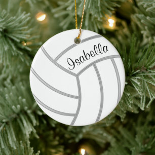 Volleyball - DIY Hintergrundfarbe und Name Keramik Ornament
