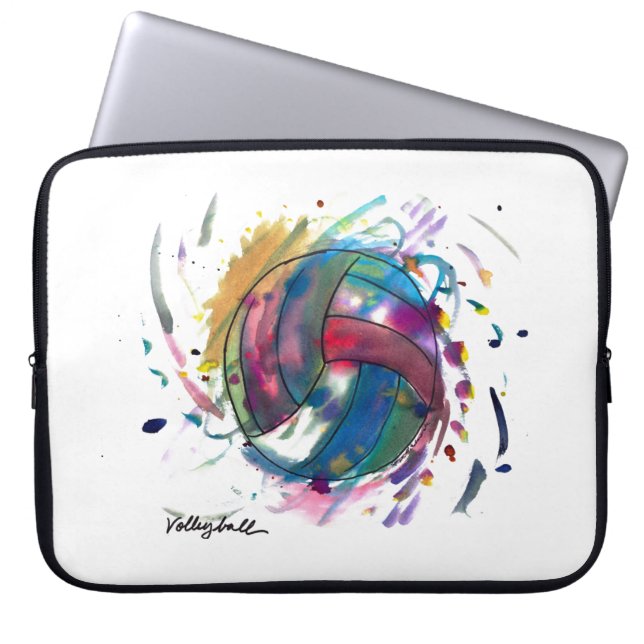 Volleyball Electronics Bag by Emma & Evan Laptopschutzhülle (Vorderseite)