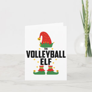 Volleyball Elf Familie Weihnachten Matching Pajama Karte