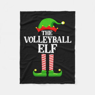 Volleyball Elf Familienmatching Group Funny Christ Fleecedecke