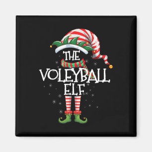 Volleyball Elf Matching Familie Gruppe Weihnachtsf Magnet