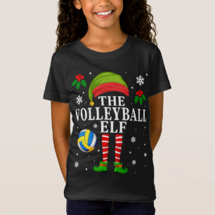 Volleyball Elf Matching Volleyball Player Chri T-Shirt