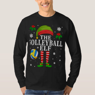 Volleyball Elf Matching Volleyball Player Chri T-Shirt