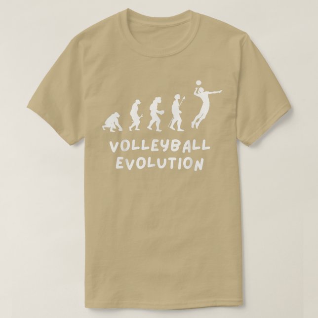 Volleyball Evolution Funny  T-Shirt (Design vorne)