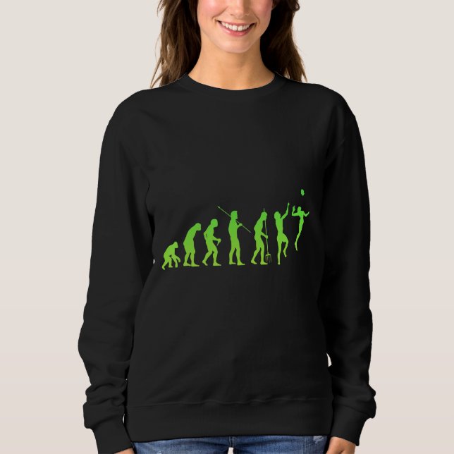 Volleyball Evolution Spieler Spiele Sport Sweatshirt (Vorderseite)