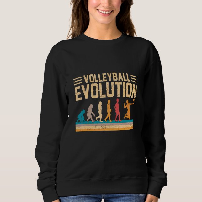 Volleyball Evolution Volleyball Kostüm Volleyball Sweatshirt (Vorderseite)