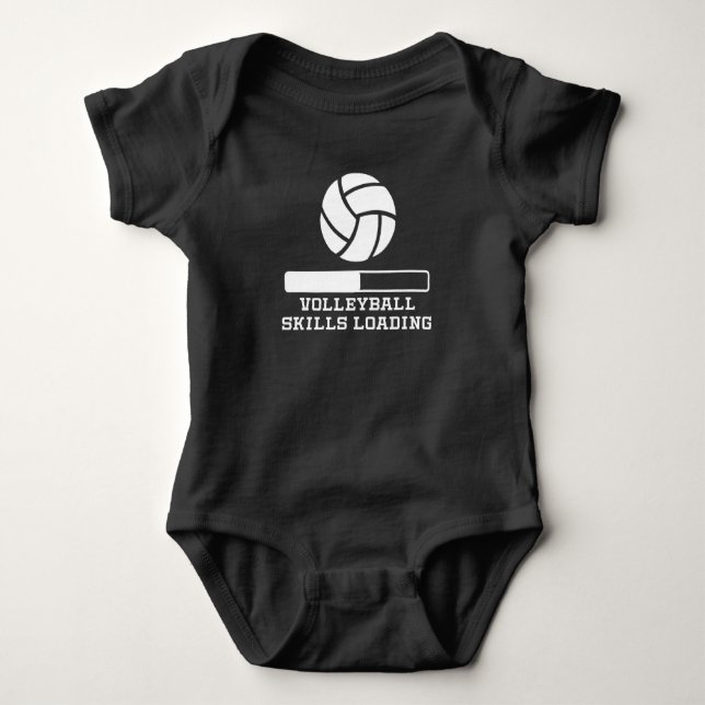 Volleyball-Fähigkeits-Laden Baby Strampler (Vorderseite)