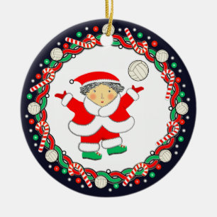 Volleyball-Feiertagsgeschenk Keramik-Ornament Keramik Ornament