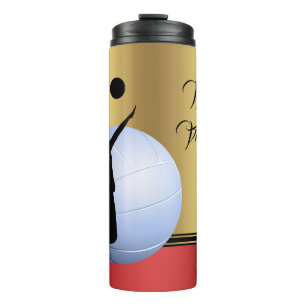 Volleyball Female Player Ball elegant personalisie Thermosbecher