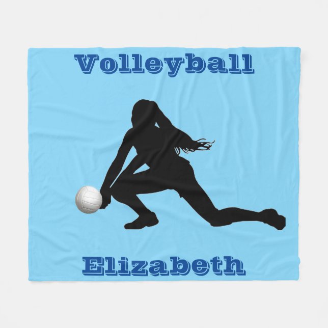 Volleyball Fleece Blanket (Vorderseite (Horizontal))