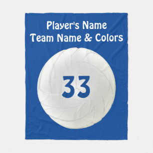Volleyball-Fleece-Decken, Ihr TEXT und FARBEN Fleecedecke