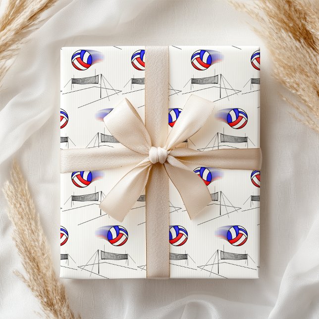 Volleyball fliegt über das Netz Seidenpapier (Von Creator hochgeladen)