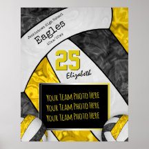 Volleyball-Foto für schwarzgelbe Girls