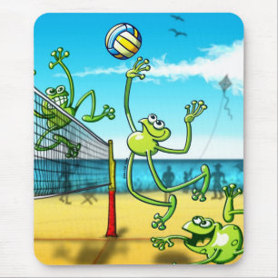 Volleyball-Frosch Mousepad