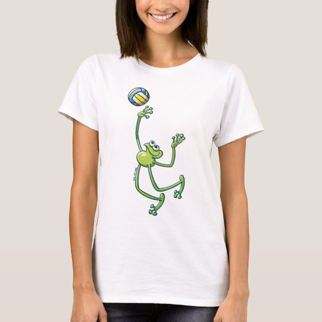 Volleyball-Frosch T-Shirt (Vorderseite)