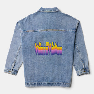 Volleyball - Fun Retro Look Jeansjacke