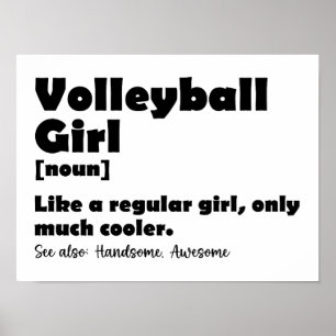 Volleyball Funny Dictionary Definition Poster