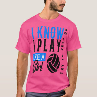 Volleyball für Mädchen im Volleyball T-Shirt