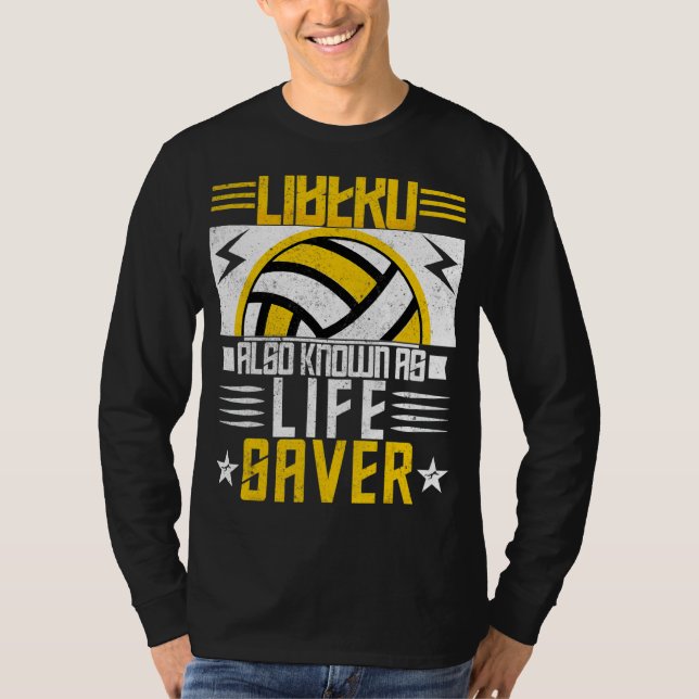 Volleyball für Männer und Frauen Libero auch bekan T-Shirt (Vorderseite)