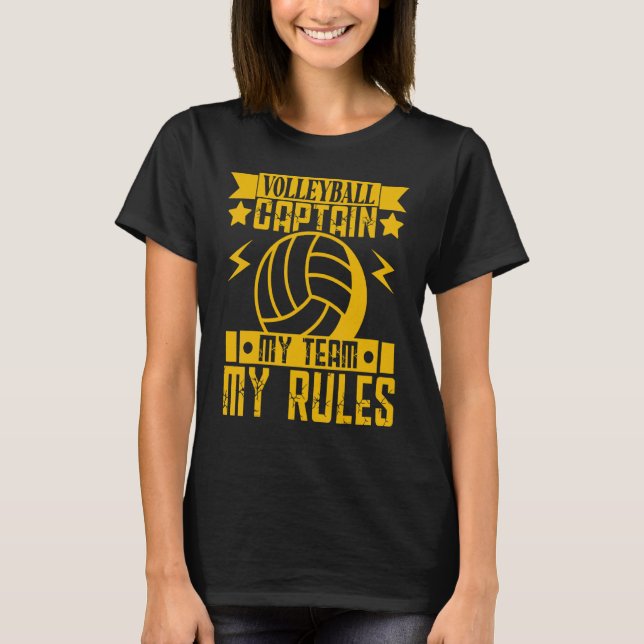 Volleyball für Männer und Frauen Mein Team meine R T-Shirt (Vorderseite)