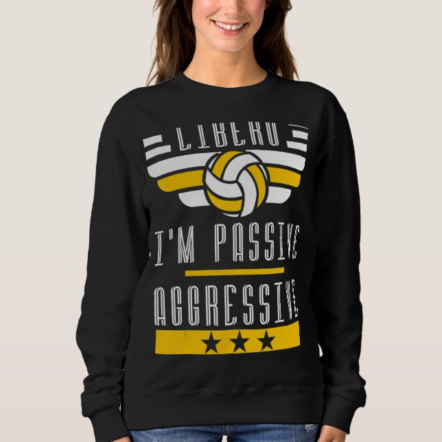 Volleyball für Männer und Frauen, Volleyball Liber Sweatshirt (Vorderseite)