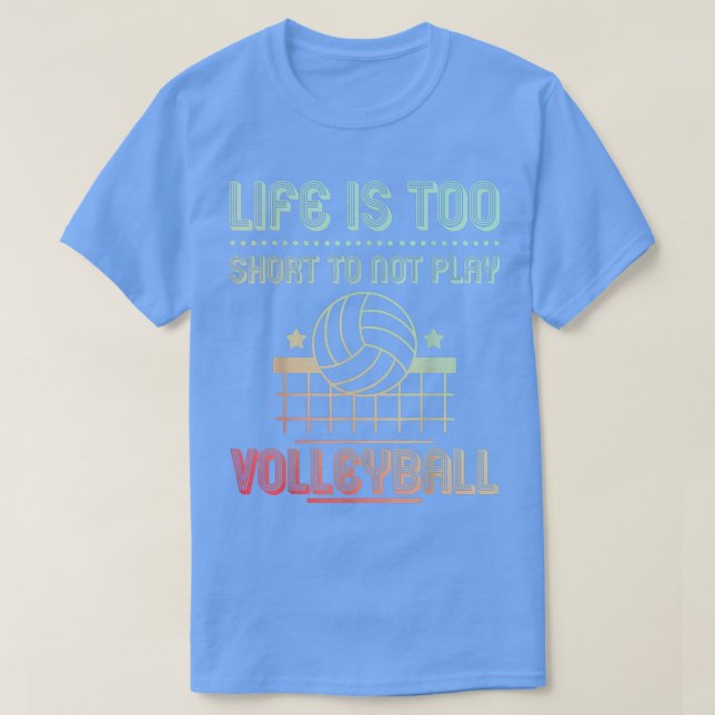 Volleyball für Männer und Frauen, Volleyball-Spiel T-Shirt (Design vorne)